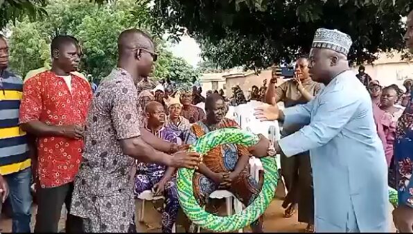 Kogi State minority leader empowers poeple with motorcycle tyres