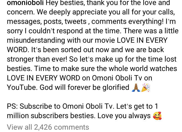 Omoni Oboli reacts as YouTube takes down her hit movie over copyright claim