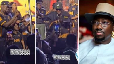 Moment Obi Cubana ‘hurriedly’ leaves stage as naira notes are sprayed on him at his 50th birthday