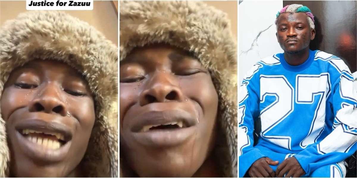 Portable’s new signee breaks down in tears, begs Saheed Osupa for his boss’s release