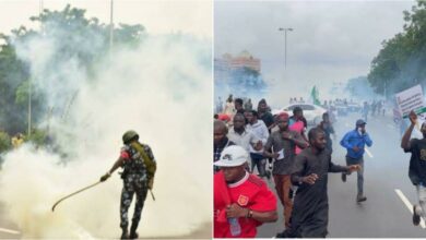 Nationwide protest: Police fire tear gas at protesters in Abuja